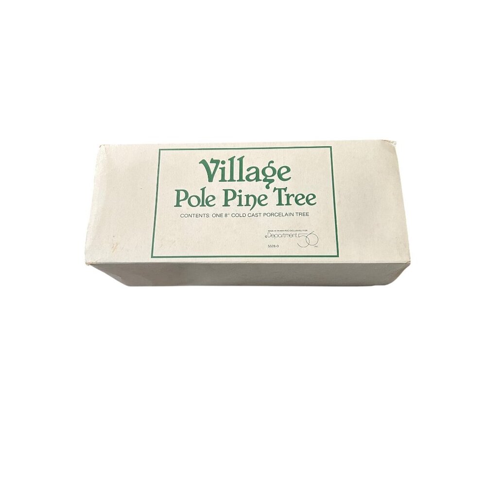 Village Pole Pine Tree 8" Cold Cast Porcelain Decorative Accent By Department 56